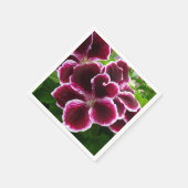 Regal Geranium Flowers Elegant Maroon Floral Lugga Servet (Hoek)