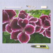 Regal Geranium Flowers Elegant Maroon Floral Lugga Tissuepapier (Craft)