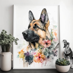 Regal German Shepard: Een fusie van energie Poster