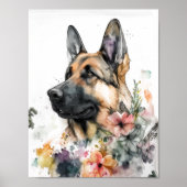 Regal German Shepard: Een fusie van energie Poster (Voorkant)