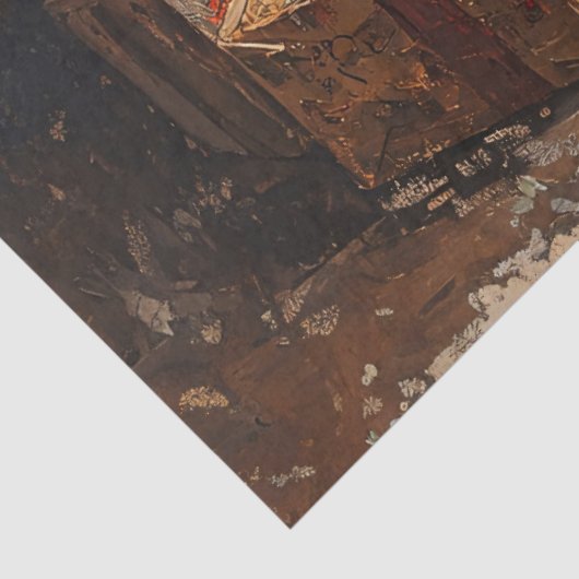 Regal German Shepherd kerstdecoupage Tissuepapier (Detail)