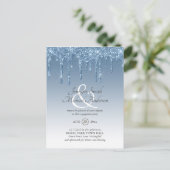 Regal GLITTER Dripping ENGAGEMENT Party Ampersand Briefkaart (Staand voorkant)
