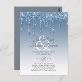 Regal GLITTER Dripping ENGAGEMENT Party Ampersand Briefkaart (Voorkant / Achterkant)