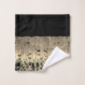 Regal Gold Abstract Circles op zwart Bad Handdoek (Wasdoekje)