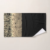 Regal Gold Abstract Circles op zwart Bad Handdoek (Handdoek)