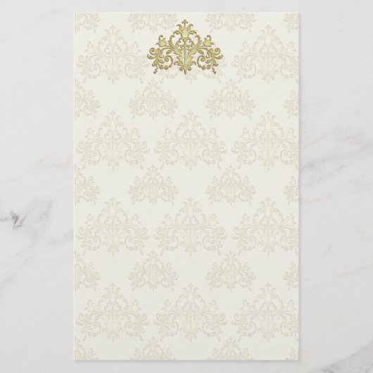 Regal Gold Damask Briefpapier (Voorkant)