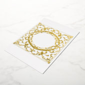 Regal Gold Foil Baroque Lijst Blank Folie Uitnodiging (Gedraaid)