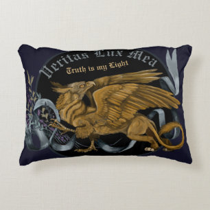 Regal Gold Griffin Accent Kussen