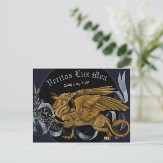 Regal Gold Griffin-kaart Briefkaart (Staand voorkant)