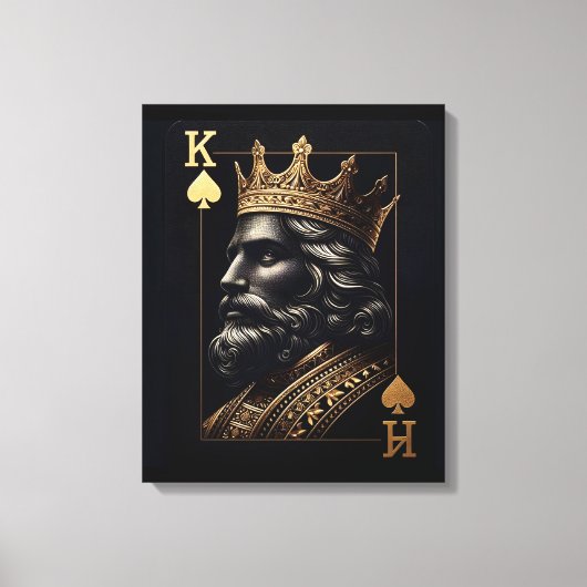 Regal Gold King of Spades Art Print (Voorkant)