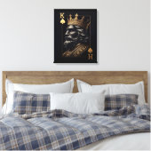 Regal Gold King of Spades Art Print (Insitu (Slaapkamer))
