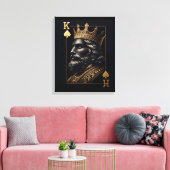 Regal Gold King of Spades Art Print (Insitu (Woonkamer))