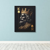 Regal Gold King of Spades Art Print (Insitu (Houten vloer))