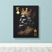 Regal Gold King of Spades Art Print (Insitu (Houten vloer))