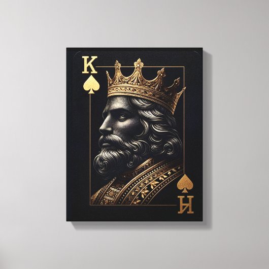Regal Gold King of Spades Art Print (Voorkant)
