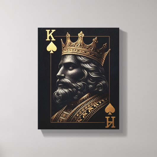 Regal Gold King of Spades Art Print (Voorkant)