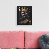 Regal Gold King of Spades Art Print (Insitu (Woonkamer))