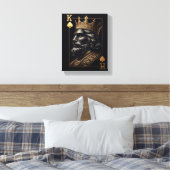 Regal Gold King of Spades Art Print (Insitu (Slaapkamer))