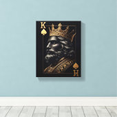 Regal Gold King of Spades Art Print (Insitu (Houten vloer))
