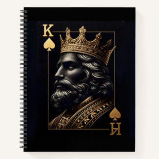 Regal Gold King of Spades Art Print Notitieboek