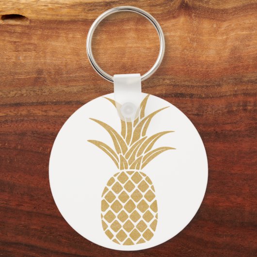 Regal Gold Pineapple Button Sleutelhanger (Voorkant)