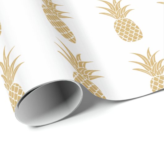 Regal Gold Pineapple Cadeaupapier (Rol Hoek)