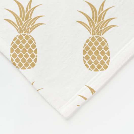 Regal Gold Pineapple Fleece Blanket (Hoek)