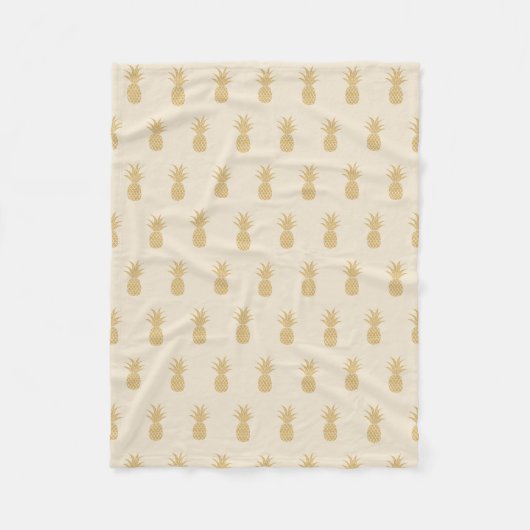 Regal Gold Pineapple Fleece Blanket (Voorkant)