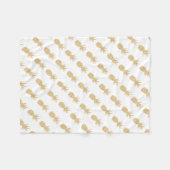 Regal Gold Pineapple Fleece Blanket Deken (Voorkant (Horizontaal))