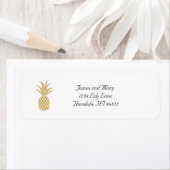 Regal Gold Pineapple Return Address Label (Insitu)