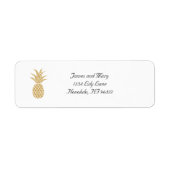 Regal Gold Pineapple Return Address Label (Voorkant)
