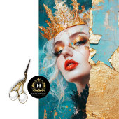 Regal Gold Queen Decoupage Vrouwen Geschiedenis Ma Tissuepapier