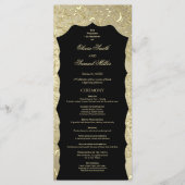 Regal Golden Damask Wedding Program Programmakaart (Voorkant)