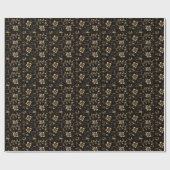 Regal Golden Floral Elegance Cadeaupapier (Vlak)