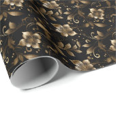 Regal Golden Floral Elegance Cadeaupapier (Rol Hoek)