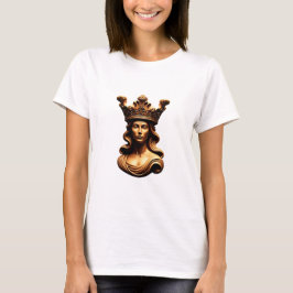 Regal Golden Queen buste met kroon T-shirt