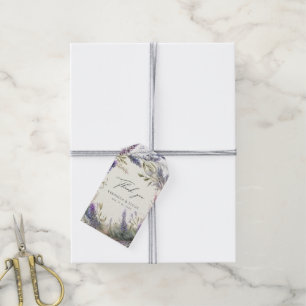 Regal gouden lavendel bruiloft dank u cadeau Label Cadeaulabel
