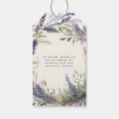 Regal gouden lavendel bruiloft dank u cadeau Label Cadeaulabel (Achterkant)