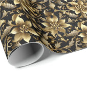 Regal gouden patronen cadeaupapier (Rol Hoek)