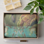 Regal Green  Bloemen gekroonde spin kunst Tissuepapier (Geschenk)