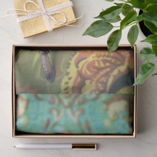 Regal Green  Bloemen gekroonde spin kunst Tissuepapier (Geschenk)