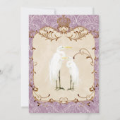 Regal Grets, Swirls & Damask - Uitnodiging voor br (Achterkant)