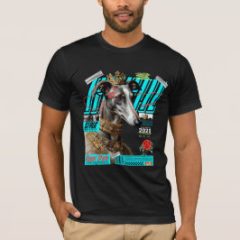 Regal Greyhound in Gold Crown T-shirt