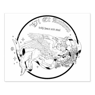 Regal Griffin Rubber Stamp Rubberstempel
