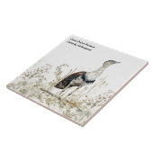 Regal handgeschilderde Indische Bustard Bird Tegeltje (Zijkant)