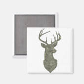 Regal Herten Silhouet Buck Trofee in Camouflage Magneet (Voorkant / Achterkant)