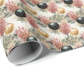 Regal Holiday Fusion: Groen, Rood & Goud Cadeaupapier (Rol Hoek)