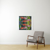 Regal Jewel-Crested Birds –  fantasiekunst Wandkleed (In Situ (horizontaal))