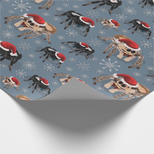 Regal Jumping Spider Phiddipus Regius Holiday Ice Cadeaupapier (Hoek)