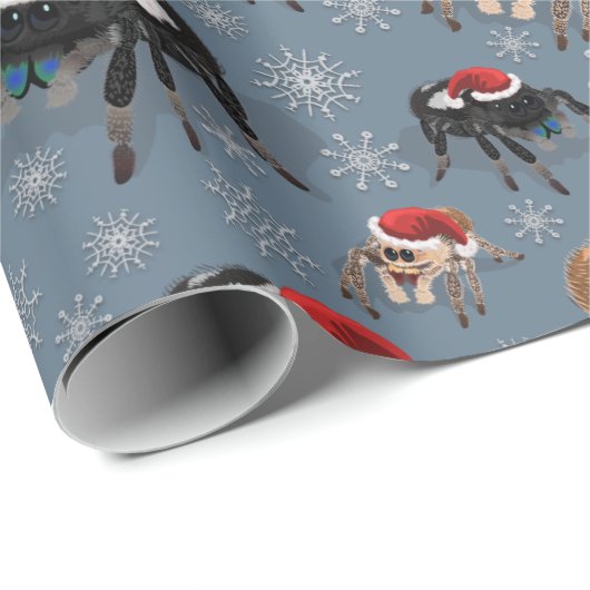 Regal Jumping Spider Phiddipus Regius Holiday Ice Cadeaupapier (Rol Hoek)